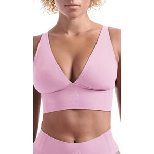 Adidas Women's Large Pink Longline Plunge Light Support Bra NWT